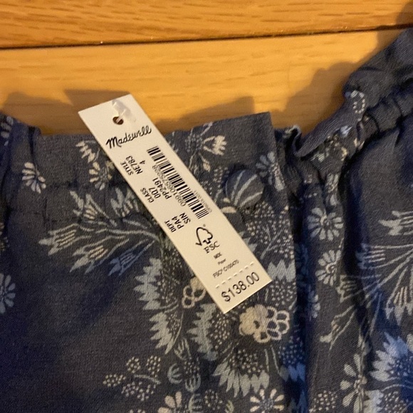 NWT Madewell Tie Back Button Front Midi Dress in size 4 - Picture 8 of 10